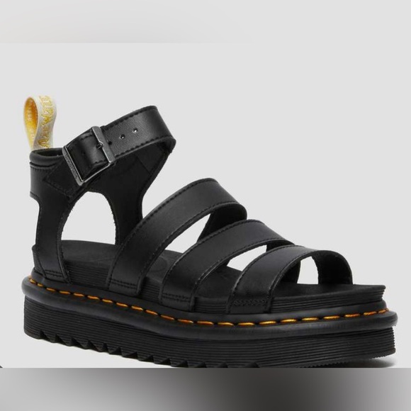 Dr. Martens Shoes - Slightly used Black Dr. Marten vegan Blaire sandals (women’s size 9).